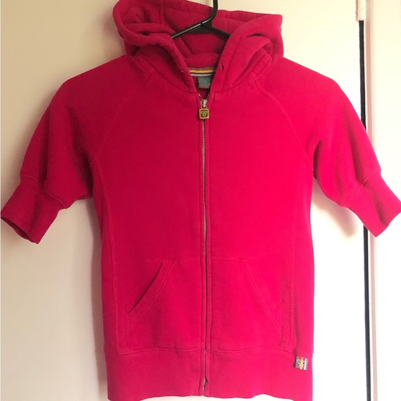 TNA | Pink Short Zip Up Hoodie | Half Sleeves | Like New | XXS - Picture 1 of 4